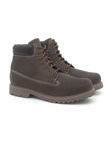 Bottine nubuck marron NABEK-CHOCOLATE