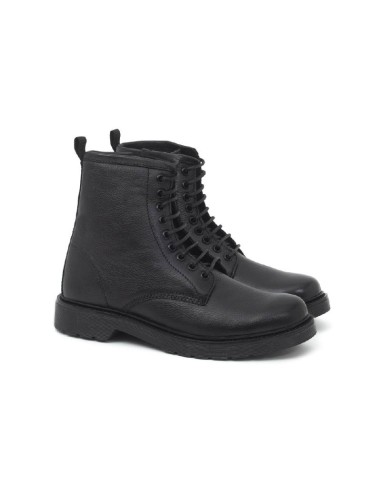 black leather boots NAGORO-BLACK