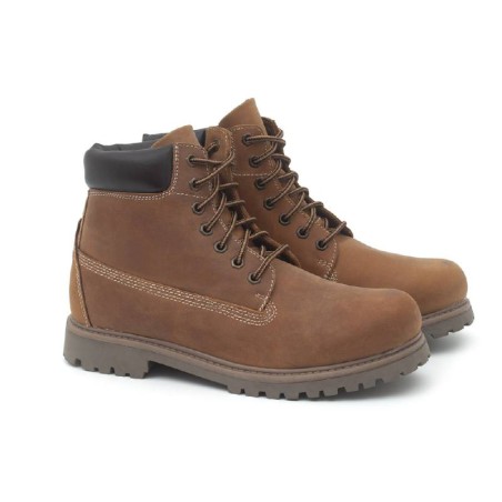 Bottine nubuck marron NEBAN-BROWN