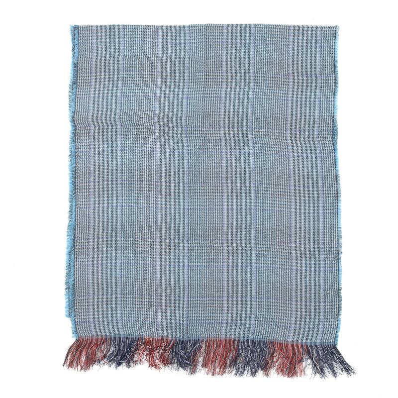 Foulard pour femme lisse bleu NIC-1543-BLUE