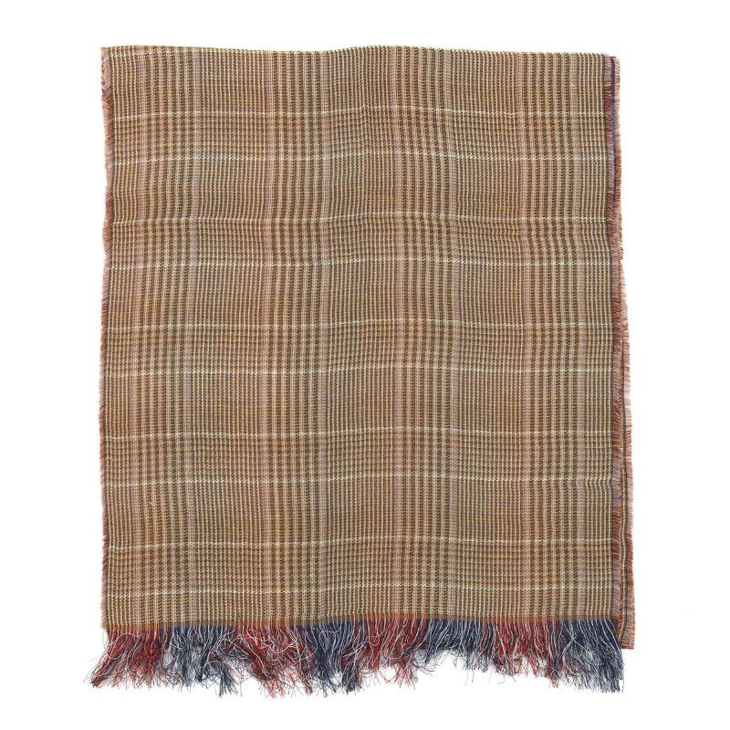 Foulard para mujer liso con flecos color marrón NIC-1543-BROWN