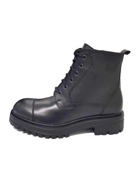 black leather boots NIXEN-BLACK