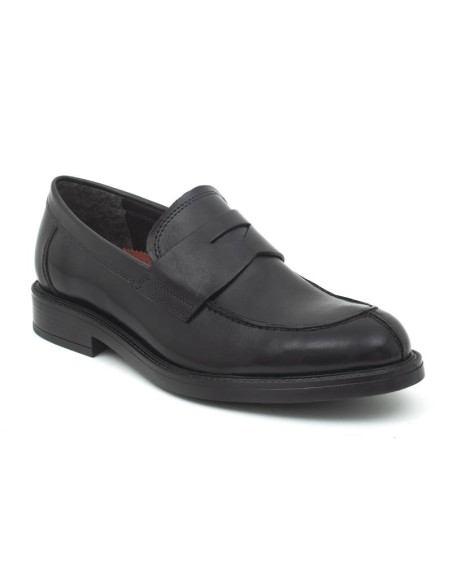 black leather moccasin PADILMENS-NEGRO