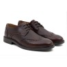 brown leather derby shoes PAOLO-MARRON