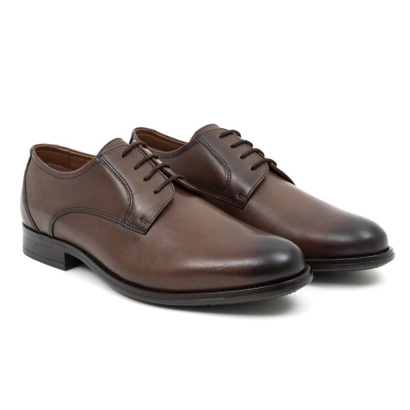 Derby en cuir marron PARBEMAN-BROWN