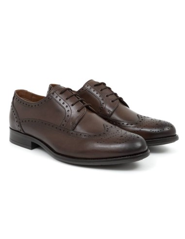 brown leather derby shoes PARIEGO-BROWN