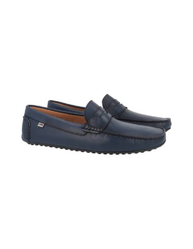 Mocasín de piel con antifaz color azul PATRIFF-NAVY