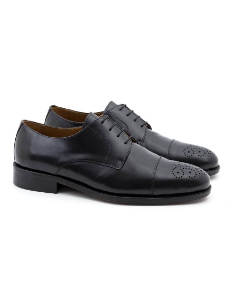 black leather derby shoes PERRET-NEGRO