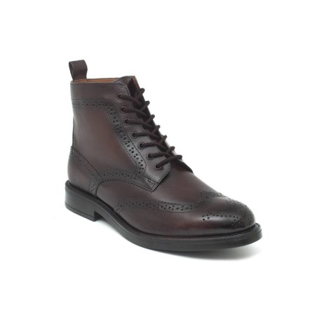 Bottine en cuir marron PORTOR-BROWN