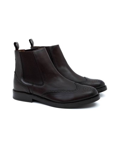 bottines chelsea en cuir marron POTAFOR-CUERO