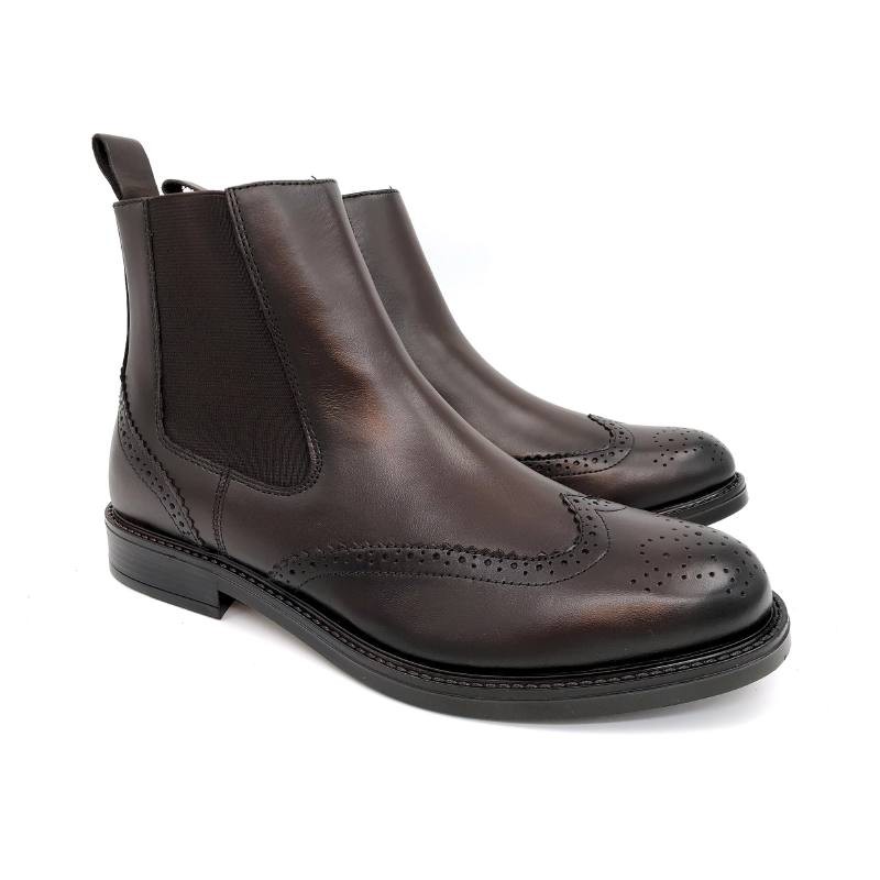 bottines chelsea en cuir marron POTAFOR-TESTA