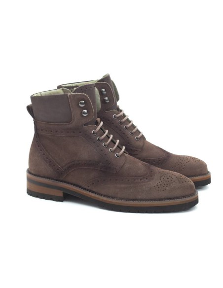 brown suede boots SALPOT-TAUPE