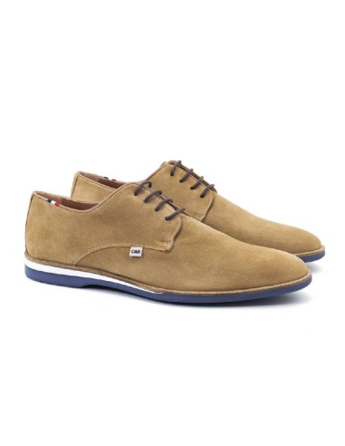 beige suede derby shoes SAMOK-TOPO