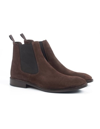 brown suede chelsea boots SAPOMAN-BROWN