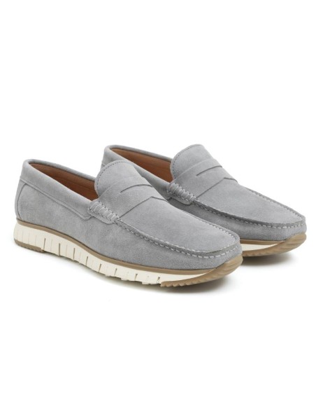 grey suede moccasin SARGOR-GRIS