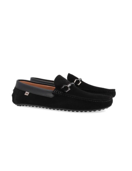 black suede moccasin SEBILOR-NEGRO