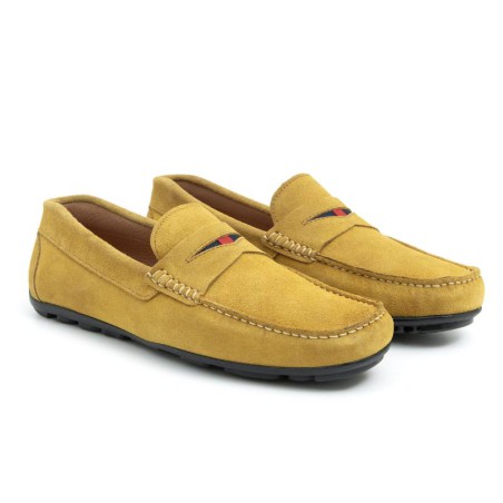 Mocasín de ante con antifaz color mostaza SEDENA-MOSTAZA