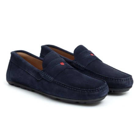 blue suede moccasin SEDENA-NAVY