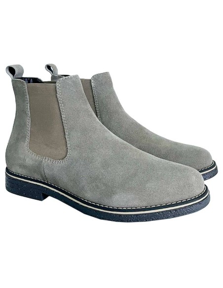 grey suede chelsea boots SELOMEN-GRIS