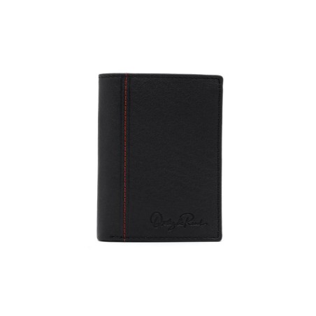 black leather wallet AC-LYON-864-NEGRO