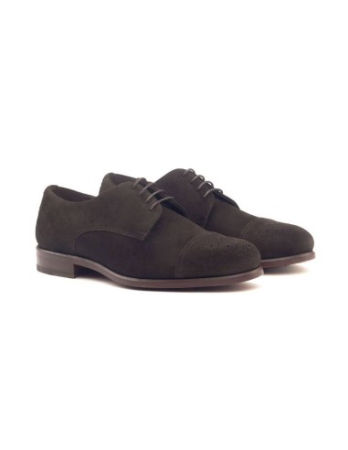 brown suede derby shoes SERRINE-MARRON