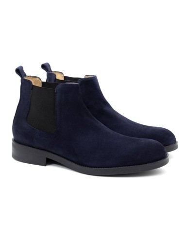 blue suede chelsea boots SETIZO-MARINO