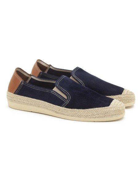 blue leather espadrille SEVI-AZUL