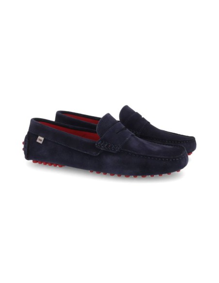 blue suede moccasin SIFROR-NAVY