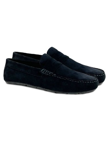 blue suede moccasin SILED-BLUE