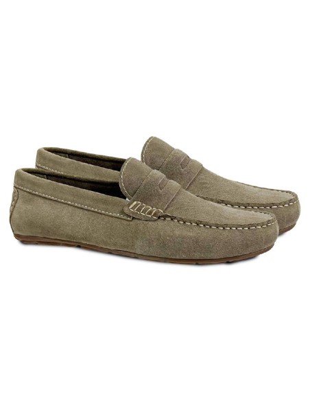 Mocasín de ante con antifaz color gris SILED-TAUPE