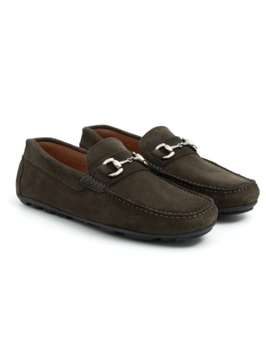 brown suede moccasin SIPEL-MARRON