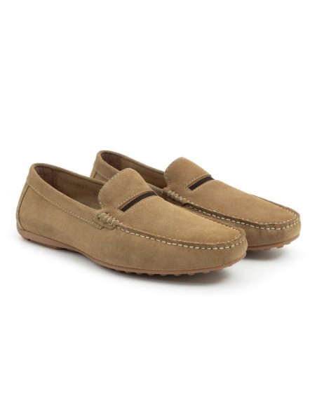 light brown suede moccasin SOCAMAN-TAN