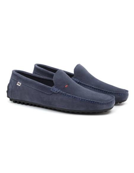 blue suede moccasin SORTIZ-JEANS