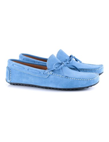 blue suede moccasin SYMBOL-TABARCA