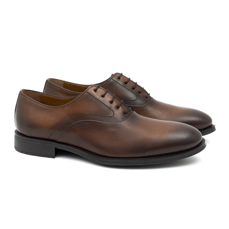 light brown leather oxford shoes TAFRALI-TABACO