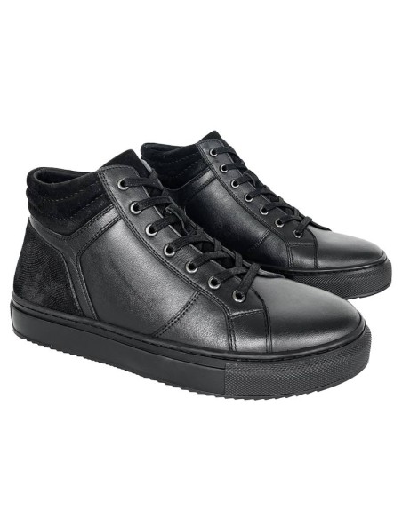 Bottine en cuir noir TOSMEN-BLACK