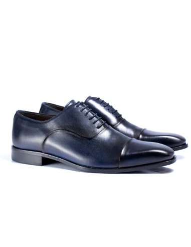 blue leather oxford shoes VANUX-MARINO