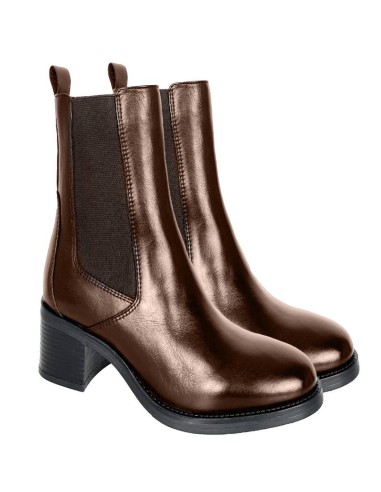 bottes pour femmes en cuir marron W-AKERMEN-BROWN