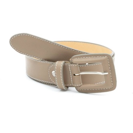 beige leather women's belt WB-COKEN-TAUPE