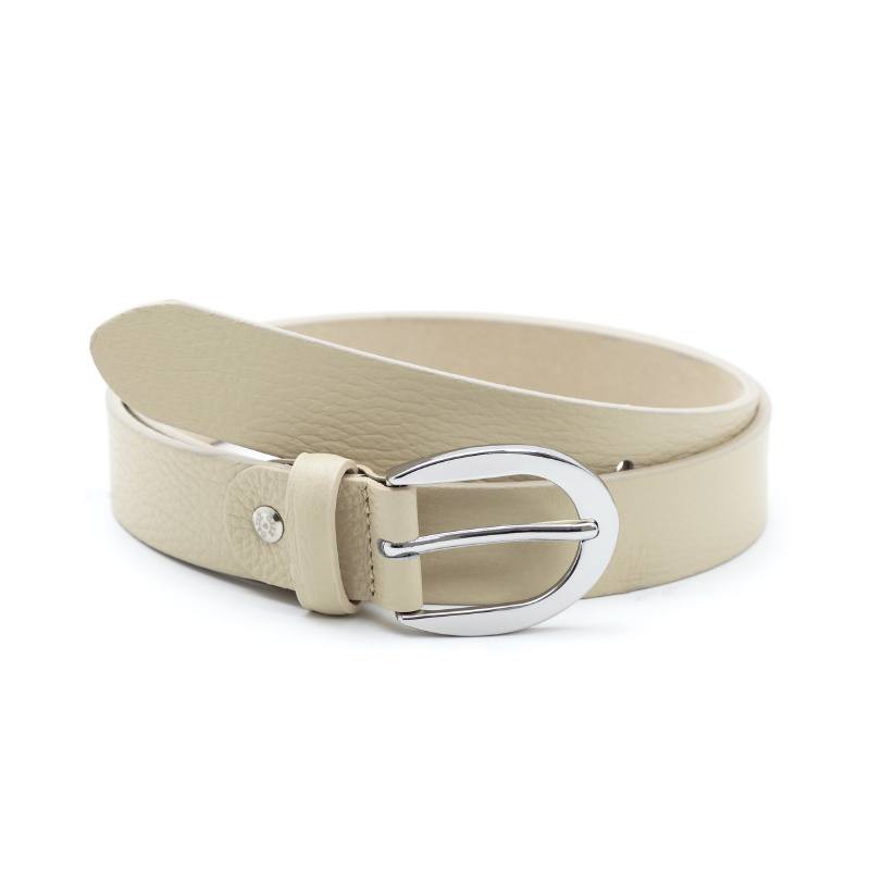 beige leather women's belt WB-NAPP-BEIGE