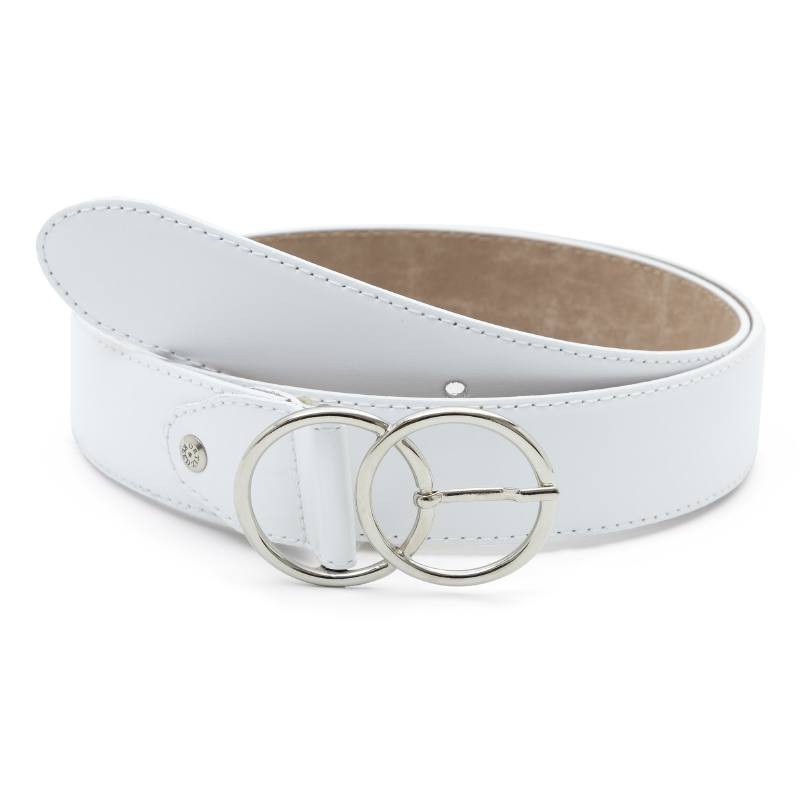 white leather women's belt WB-SIKKY-BLANCO