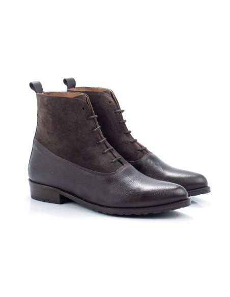 bottines pour femmes en cuir marron W-CORINA-MARRON