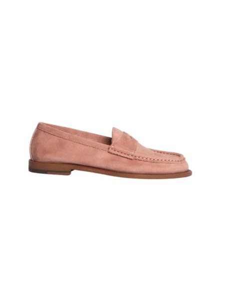 pink solid color women's mocassins W-COSPI-PINK