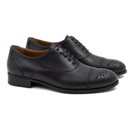 chaussures élégantes pour femmes en cuir noir W-CRAENI-NEGRO