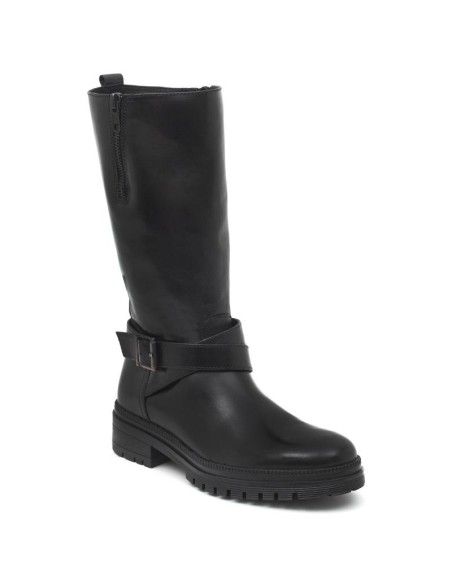 Botas de mujer de piel difuminado color negro W-NADIKO-NEGRO