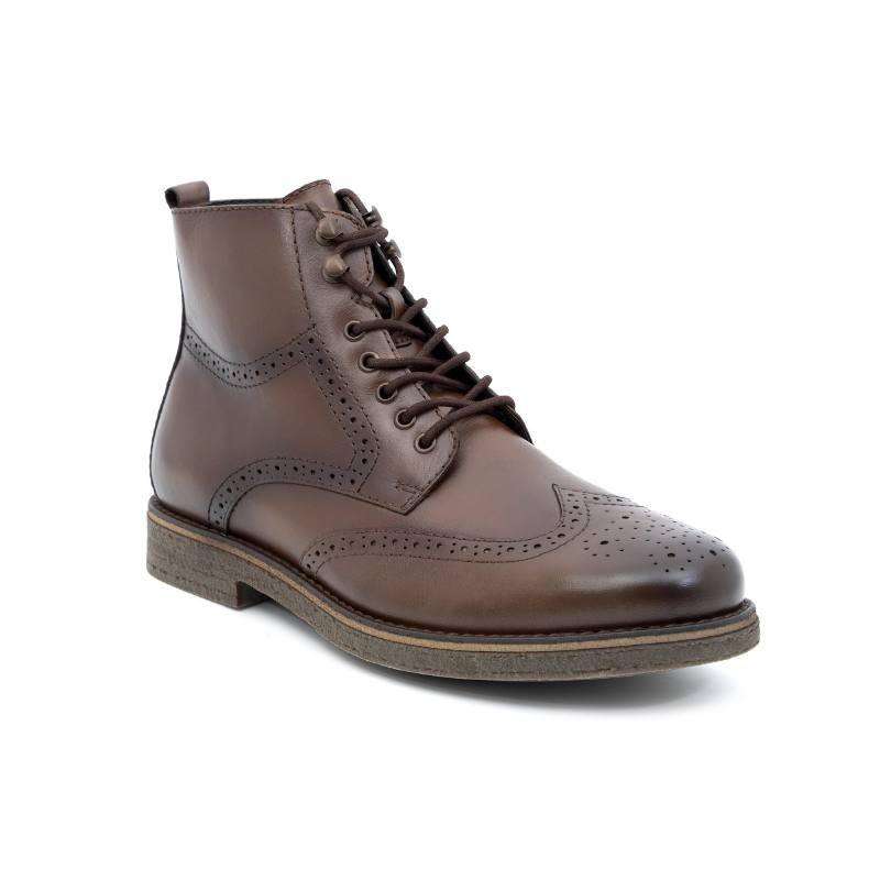 light brown leather boots BERLIN-HONEY