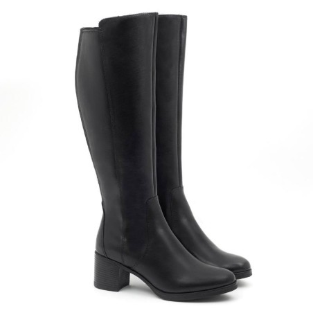 Botas de mujer de piel difuminado color negro W-NAPIMEN-NEGRO