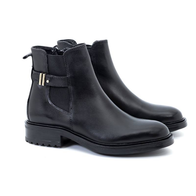 bottines pour femmes en cuir noir W-NEBIMAN-NEGRO