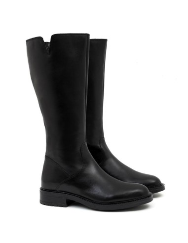 Botas de mujer de piel liso color negro