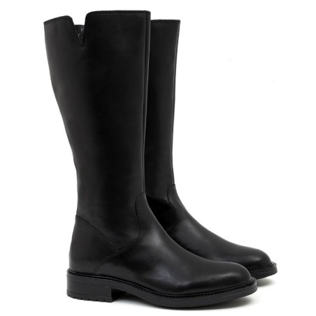 bottes pour femmes en cuir noir W-NETOR-NEGRO